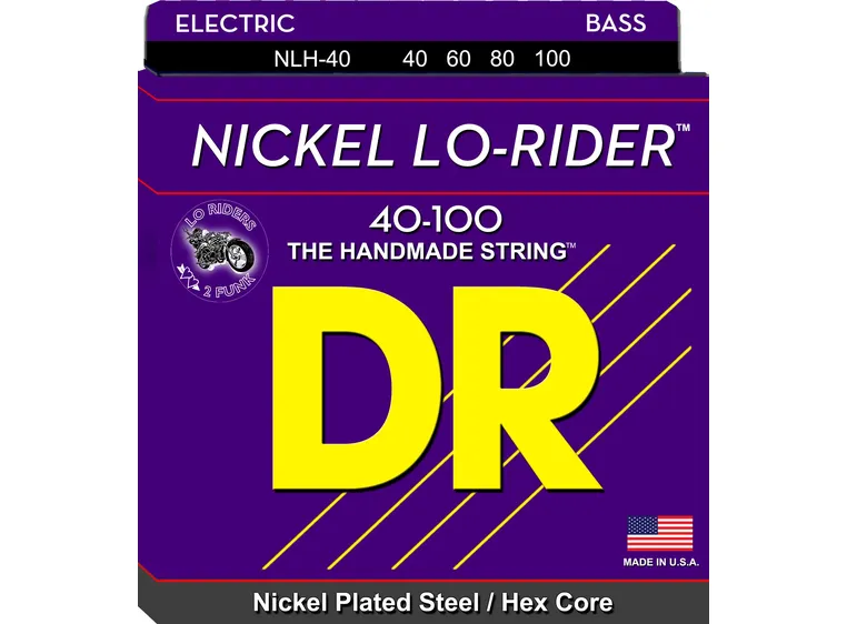 DR Strings NLH40 Nickel Lo-Rider (040-100) Lite 